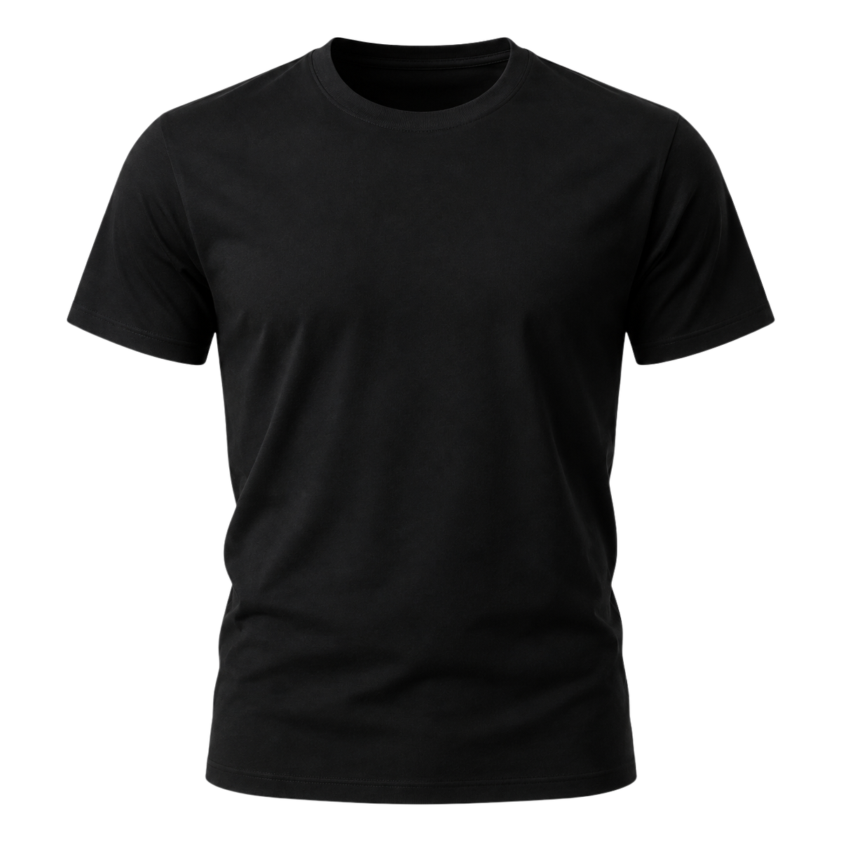Premium Cotton Crew Neck T-Shirt – Classic Black | ORSAVIN