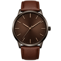 Minimalist Brown Dial Leather Strap Watch – Classic Brown | ORSAVIN