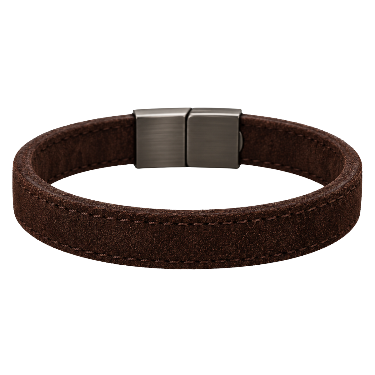 Premium Suede Leather Bracelet – Dark Chocolate Brown | ORSAVIN
