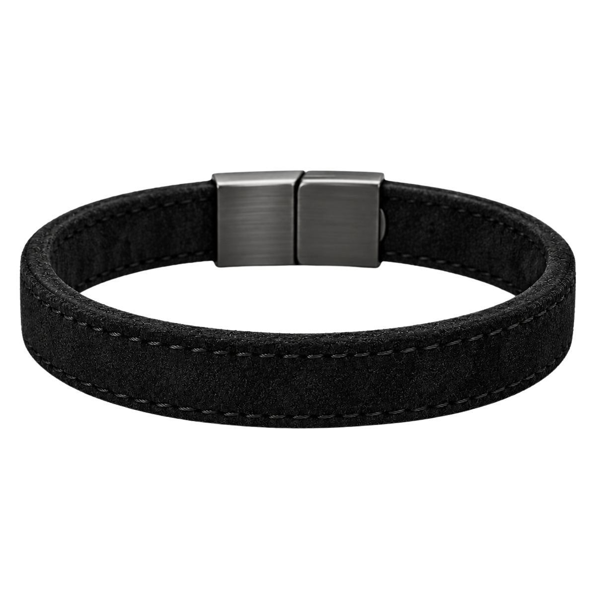 Premium Suede Leather Bracelet – Classic Black | ORSAVIN
