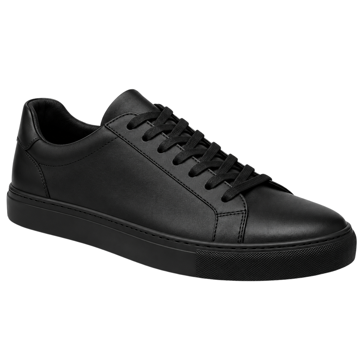 Premium Minimalist Leather Trainers – Classic Black | ORSAVIN